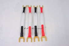 QED XT Silver Anniversary 4x Bi Wire Link Jumper Bridging Speaker Cables 10 Cm