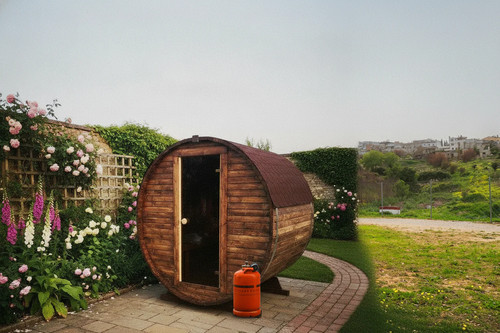 Outdoor barrel sauna gas - sauna, 1.8m