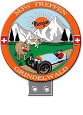 Morgan 3 Wheeler Grindelwald Enamalled Car Badge S2u