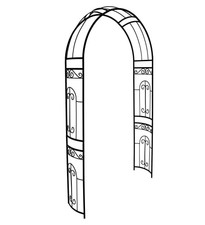 Rose Arch Arbour, 87"H x 45"W