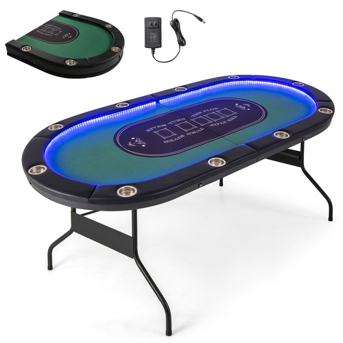 Foldable player poker table - foldable,