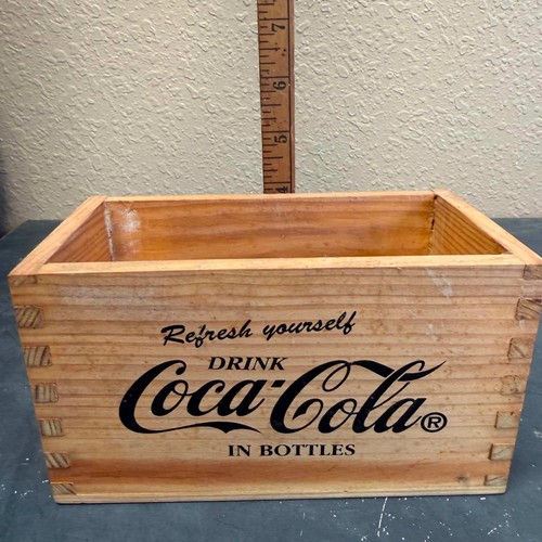 Coca cola wooden crate box - coca-cola,