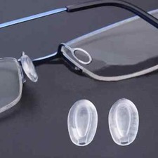 Silicone Embed Nose Pads For Push On Eye Sunglasses Glasses Transparent-2Pairs