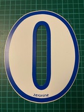 ZERONINE FAT NUMBER 0  DECAL NOS OLD SCHOOL BMX RACE PLATE DECAL RARE