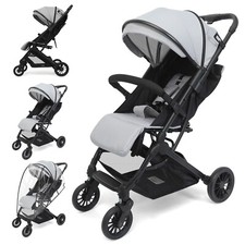 3 In 1 Baby Stroller Portable Lightweight Adjustable Baby Pushchair w/Raincover