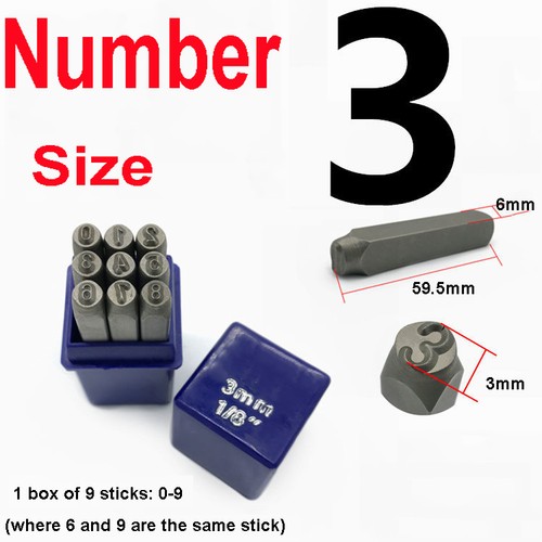 Letter number stamp punch set - stamp,