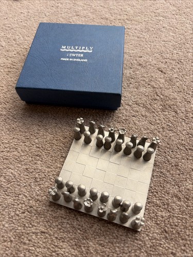 Multiply pewter mini chess set - multiply,