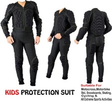 KIDS BODY ARMOUR MOTORBIKE MOTORCYCLE MOTOCROSS CUBS SPINE GUARD PROTECTION SUIT