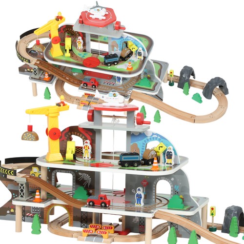 Aiyaplay wooden train set 79 - wooden,