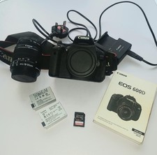 Canon 600D Camera with charger, 18-55 lens, 128gb memory card and instructions