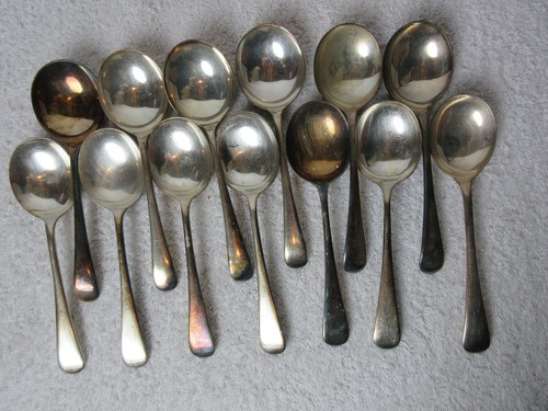Epns soup spoons - 13, spoons: