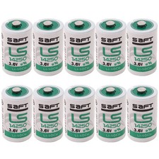 10pcs For SAFT LS14250 LS 14250 C 1/2 AA 3.6v battery 1200mAh High Capacity