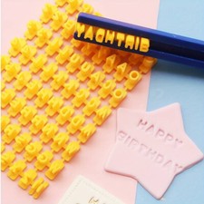 Alphabet Letter Number Set Biscuit Cookie Fondant Press Stamp Embosser Mould