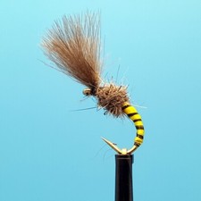 3 x CDC YELLOW OWL TROUT FLIES