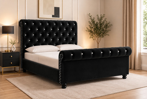 Sleigh chesterfield ottoman - chesterfield,