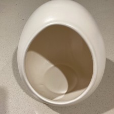 Nigella Lawson Salt Pig Cellar Pot Cream Living Kitchen Ceramic 19cm Egg Shape