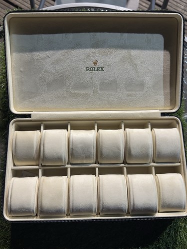 Rolex beige zip watch - beige, storage