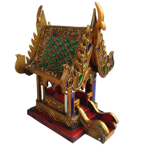 Thai spirit house teak wood - thai,