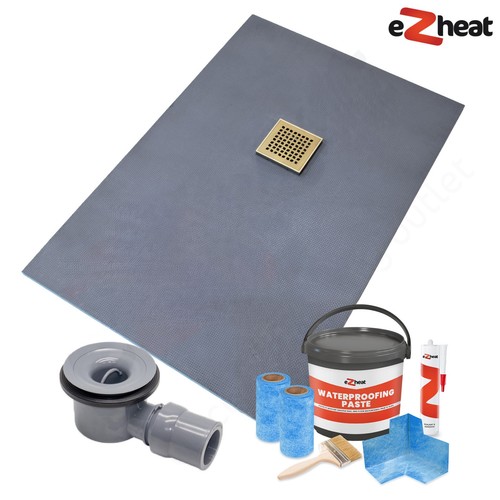 Wet room shower tray kit - shower,