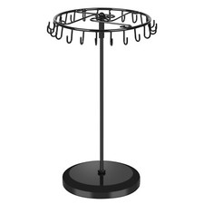 Metal Rotating Necklace Holder Jewellery Organizer Display Stand with 23 Hooks