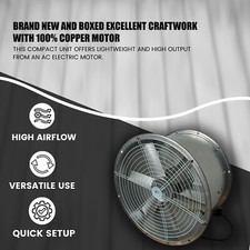 Powerful Commercial Axial Metal Canopy Extractor Exhaust Duct Fan 12" 16" 18 20"