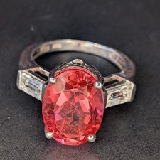 Sterling silver padparadscha