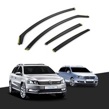 VW Passat B6/B7 2005-2014 5 Door Estate Wind Deflectors 4pc Tinted
