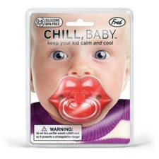 Fred Chill Red Lips Baby Pacifier Newborn Kids Dummy Funny Novelty Pack Of 3