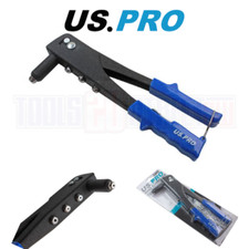 US PRO Tools Hand Riveter Kit 2.4, 3.2, 4.0 and 4.8mm Diameter Blind Rivets 5445