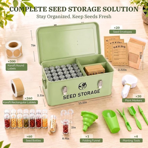 Seed storage organizer metal - storage, organizer,