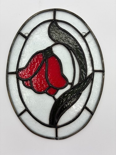 Stained glass tulip - glass,