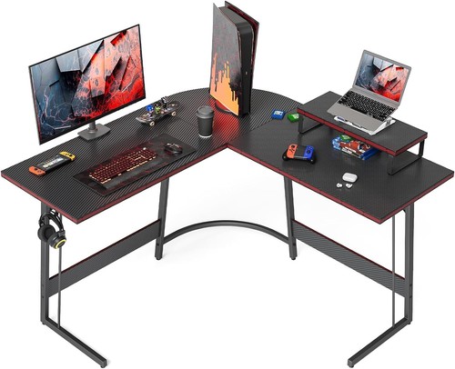 Shaped gaming desk corner pc - shaped,