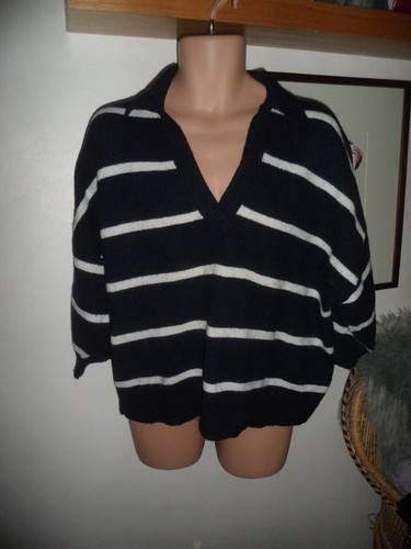 Blue stripe knit jumper - h&m,