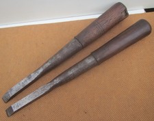 2 x Old Antique 1/2" Mortise Chisels - one marked I.Sorby