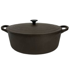 Le Creuset Vintage Cast Iron Oval Brown Casserole Dish Size BC Made In France