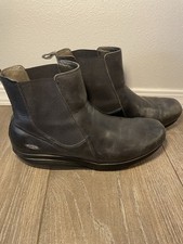 MBT Black Leather Ankle Boots