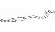 Quality Centre Exhaust Middle Silencer for Peugeot 206 SW 1.4 Litre (2002-2005)