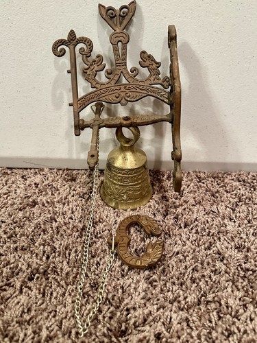 Vtg patinated brass monastery - patinated,