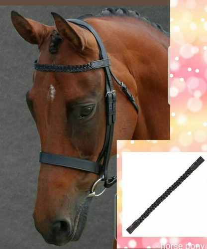 Plaited leather browbands for - leather,
