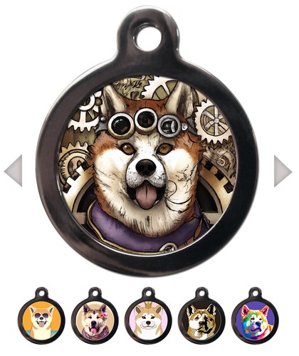 Engraved akita dog tag for - engraved,