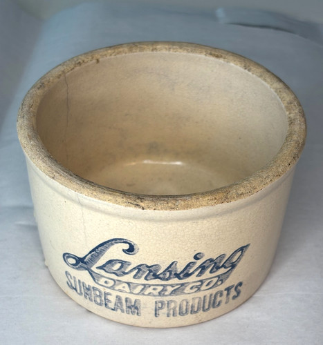Butter crock lansing dairy - crock, co