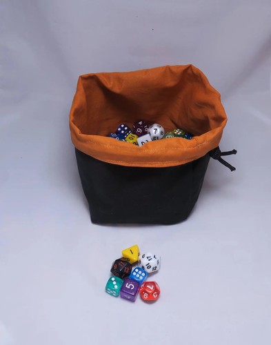 Dice bag plain orange square - bag,,