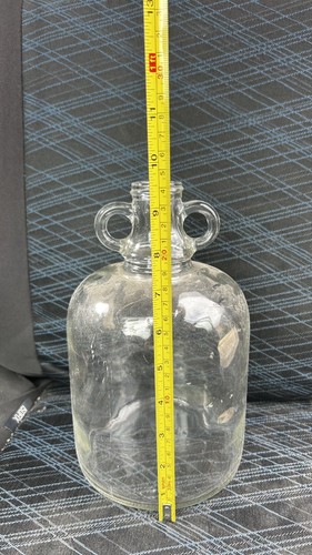 Vintage clear glass demijohn - clear,