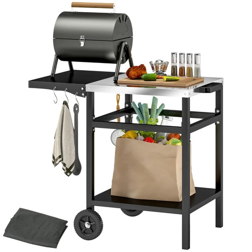 Bbq trolley with stainless - bbq,