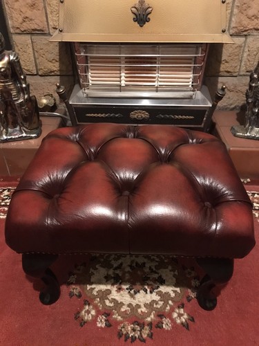 Red oxblood antique leather - antique,