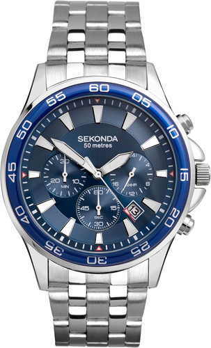 Sekonda men 44mm chronograph - sekonda, men's