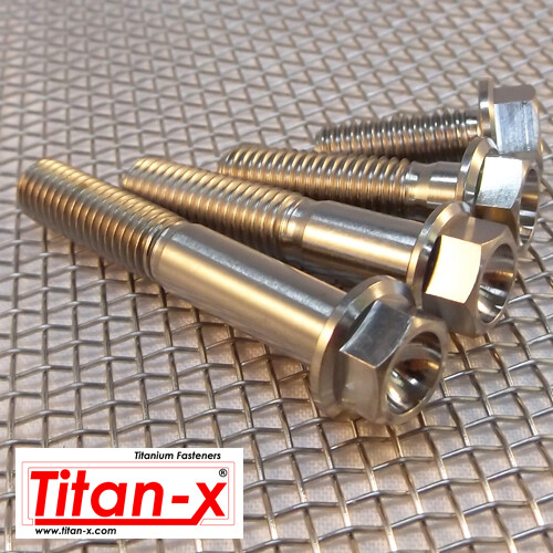 Titanium hex head flange - hex,
