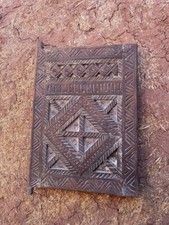 Antique Handmade Moroccan door vintage CRAVED WOOD gate Berber Design 17x25inch