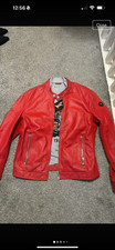 Diesel mens red leather jacket