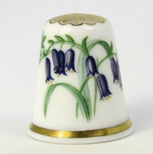 COLLECTABLE THIMBLE BLUEBELL FLOWER OF THE YEAR 1987 BY SPODE (TM042)